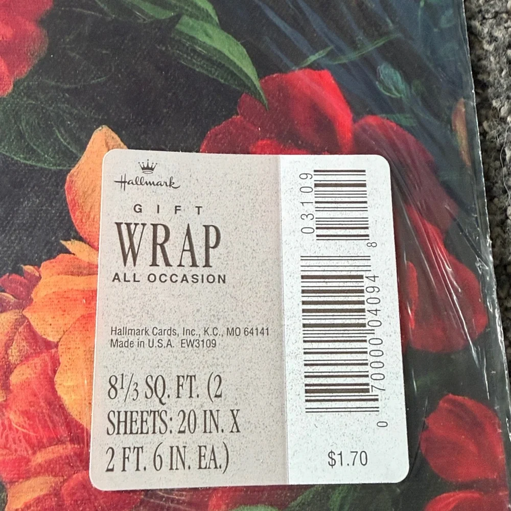 5/$25 VINTAGE Birthday Wrapping Paper Floral Flowers